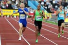 Battle between Richard Strachan and Chris Clarke, 400m National, 2011 Aviva London Grand Prix